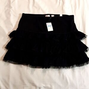 Justice girls black skirt with modesty shorts size 14